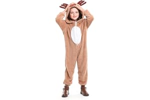 GOMUKOT DIRECT Gomukot Kids Reindeer Costume Christmas Deer Romper Jumpsuit for Boys and Girls One Piece Outfit