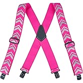KUNN Safety Reflective Suspender Safety High Visibility Women Work Suspender,Pink
