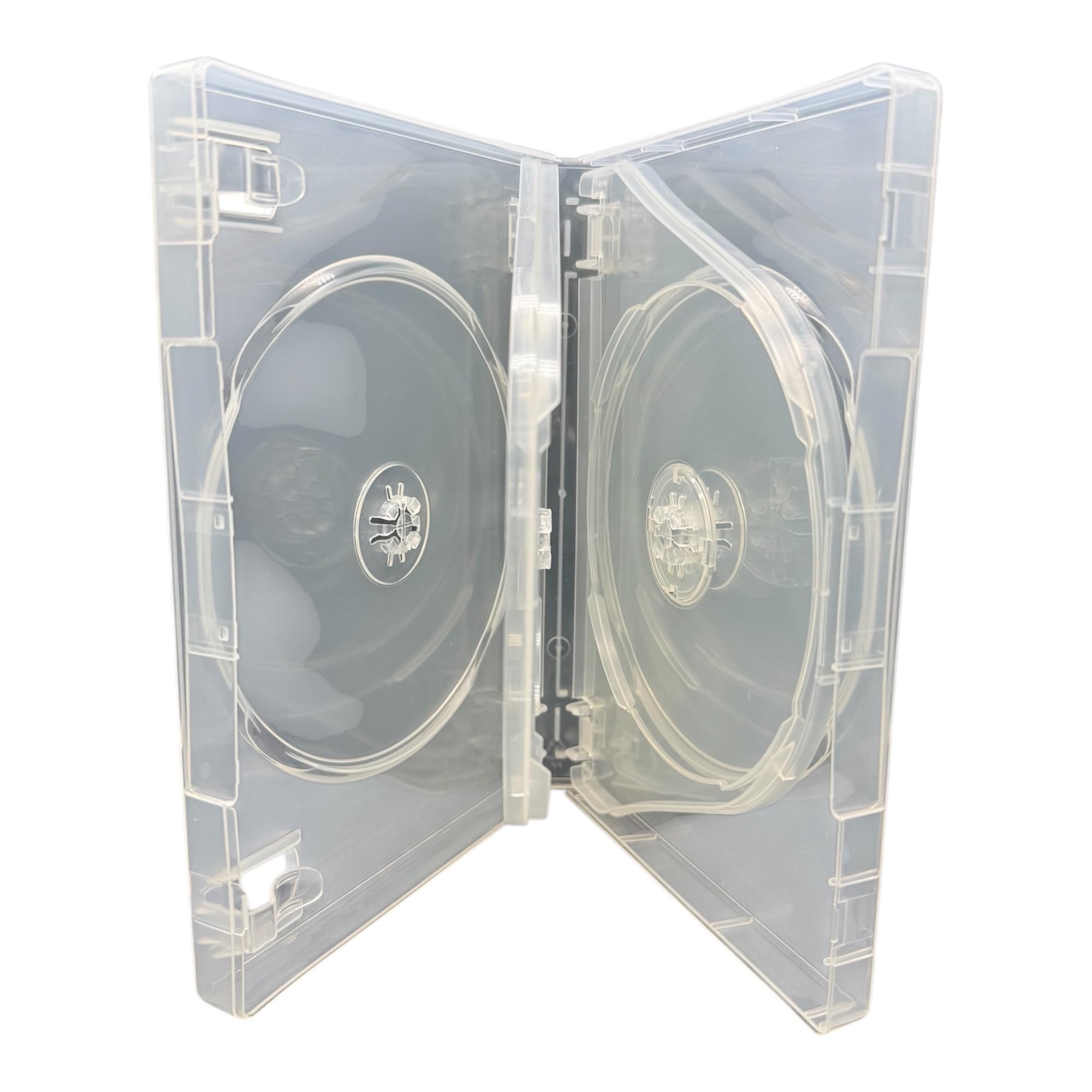 DragonTrading 1 x 5 Disc Clear DVD Disc Case With 27mm Spine Booklet Clips And Outer Sleeve For Artwork Inlay. Hold 5 CD DVD or Blu Ray Discs. Same Cases As Used By Major Film Studios