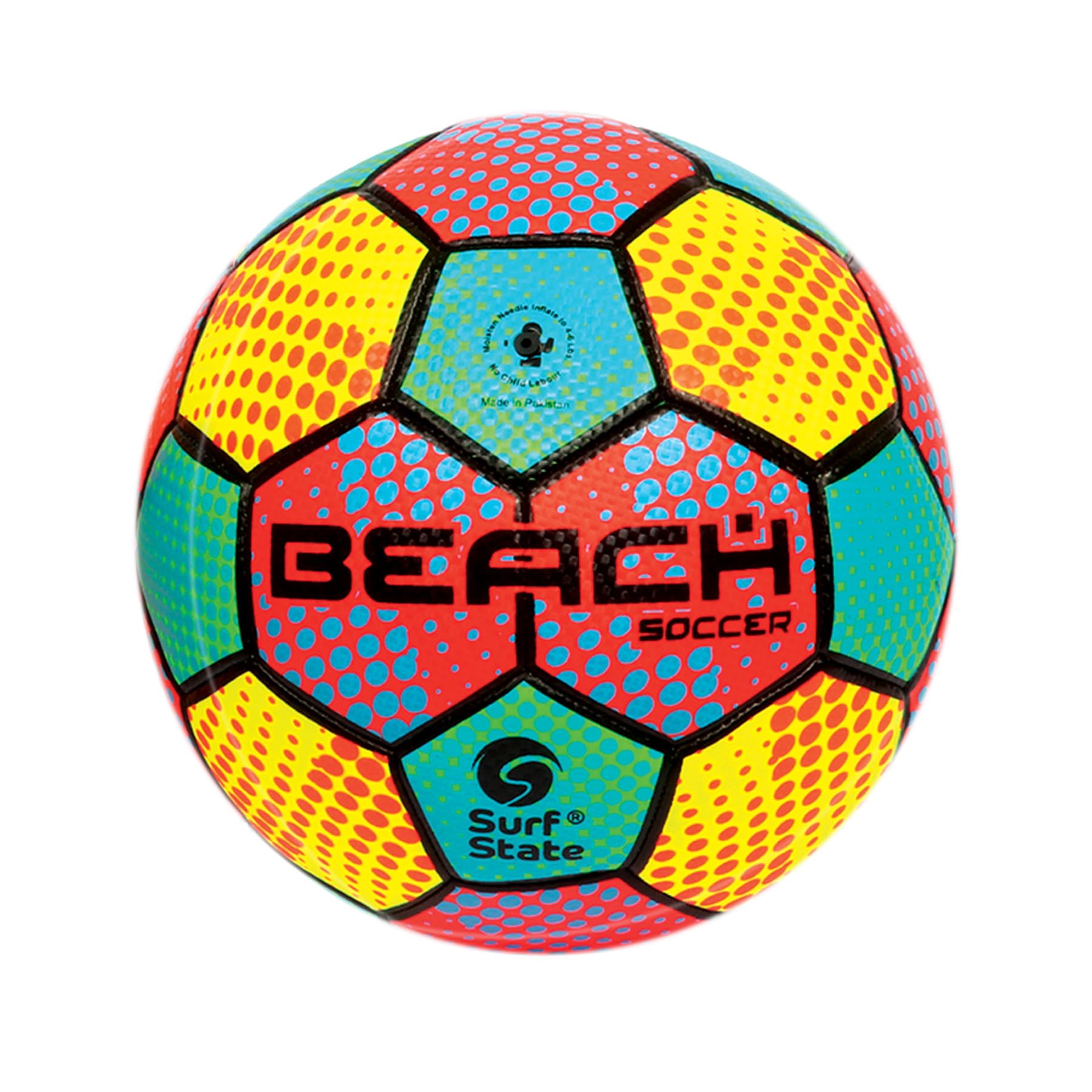 Navoys Soft Touch Beach Football - 23cm / 9" Lightweight Soccer Ball, Adult's Beach Football, Soft Garden Ball for Outdoor Activities, Brightly Coloured