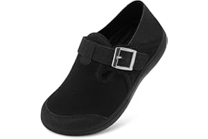 JIASUQI Womens Walking Shoes Wide Toe Barefoot Shoes Adjustable Zero Drop Minimalist Loafer Breathable Slip on Clogs for Indo