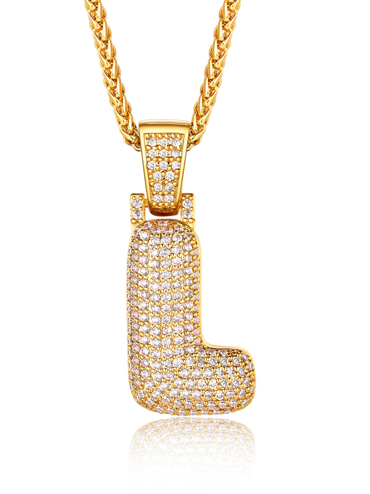 U7 Necklace For Best Friend Name L Letter Pendant Necklaces Men Gold