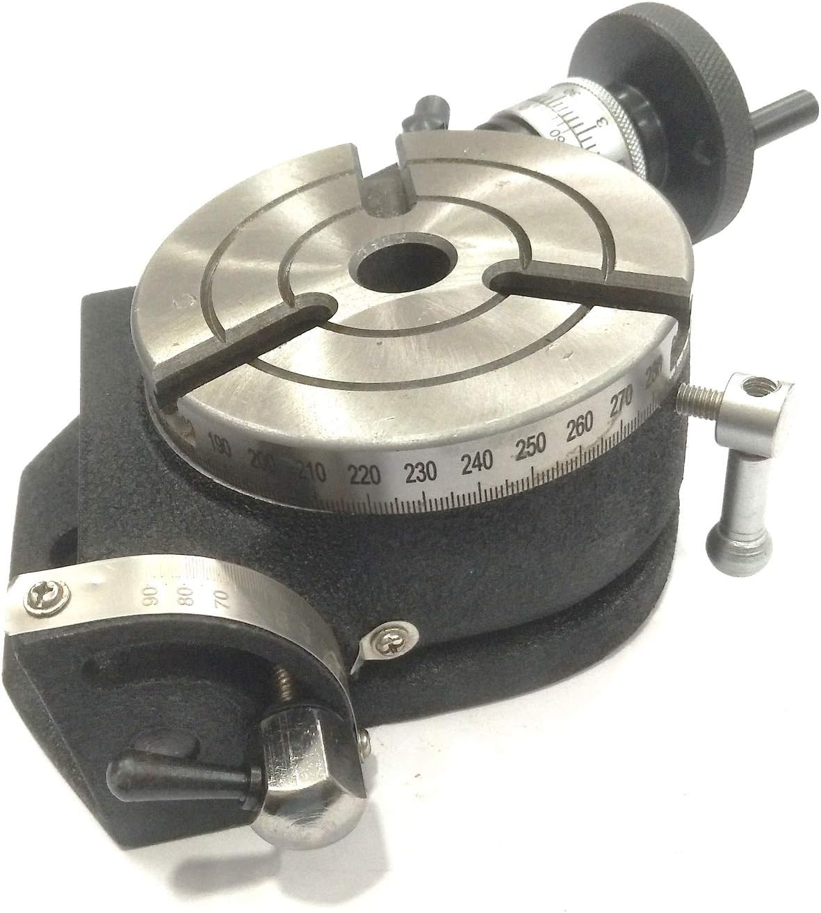 Precision 4" Inch/ 100 mm Tilting Rotary Table with MT2 Bore-Milling, Lathe,Engineering Tools - 3 SLOTS