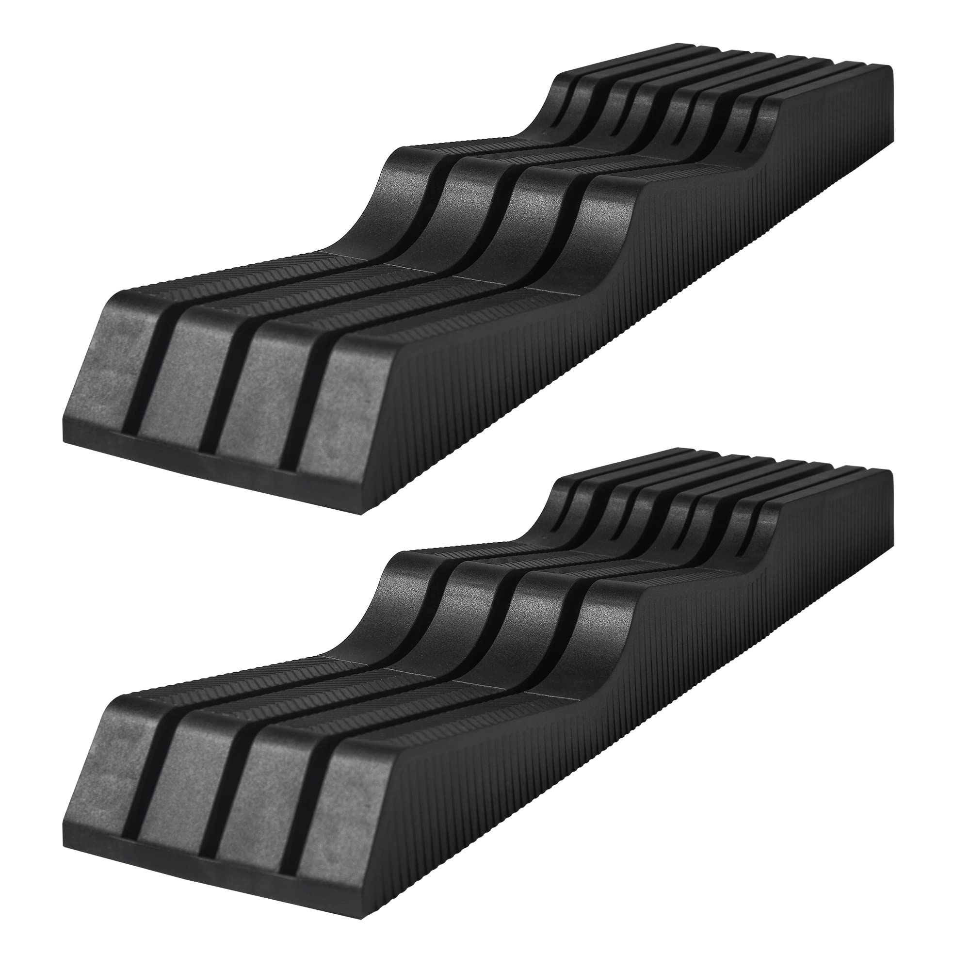 Photo 1 of XYJ 2pc/set Drawer Kitchen Knife Block Plastic Knives Organizer Shelf Durable Chef's Knives Stand For Storing 7 Knives Portable Knife Holders(Knife not included) (Black)