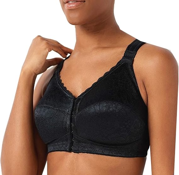 Breezies Front Closure Posture Bra (Black, 40C) at Amazon Women’s