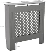 Vida Designs Oxford Radiator Cover Olive Grey Small H82 W78 D19 cm view 4