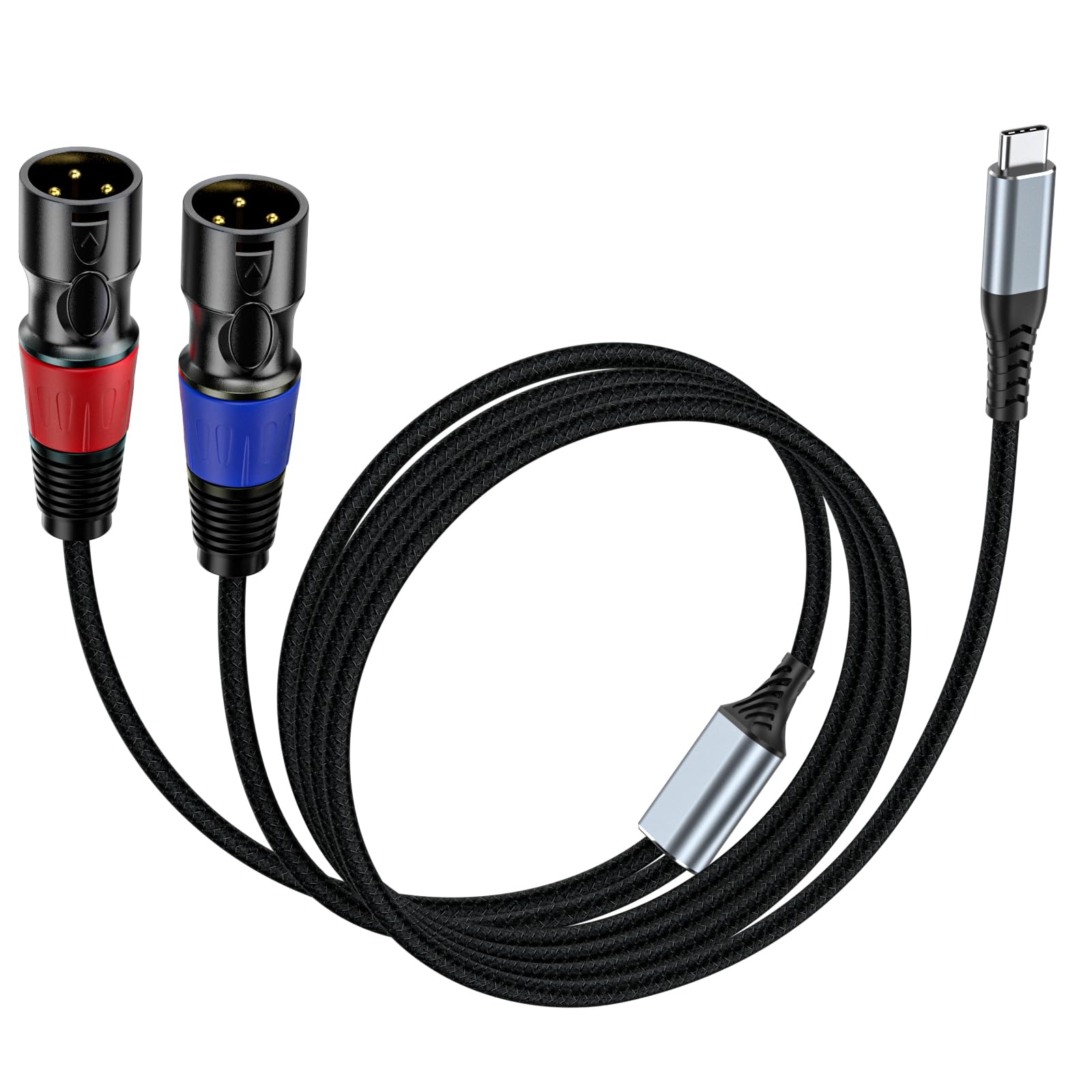 Photo 1 of CIXUN USB C to Dual XLR Male Audio Cable, 32Bit/384Khz Male XLR to USB C Cable Output Stereo Cord, Type USB to Cable Adapter for Speaker Power Amplifier, Mixer Console (1M/ 3.3FT)