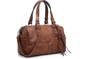 Dasein Women Soft Vegan Leather Barrel Bags Large Hobo Top Handle Work Totes Satchel Handbags Shoulder Purse