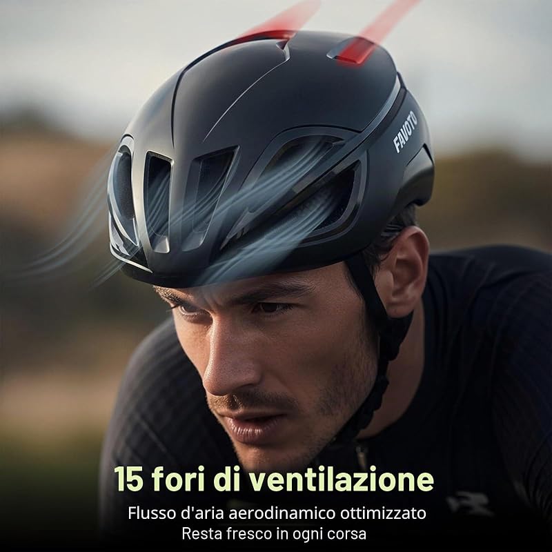 Casco Bici per Uomo e Donna - Casco da Ciclismo su Strada, Leggero e Regolabile, Design Aerodinamico ed Elegante, Ideale per Pendolarismo Urbano e MTB, Nero L (59-61 cm)