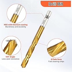 THINKWORK 16pcs Screw Extractor, Spiral Bolt