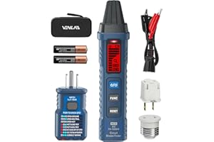 Circuit Breaker Finder with LCD Display, GFCI Outlet Tester, 90-130V Electrical Circuit Tracer Tool with NCV Tset & Flashligh
