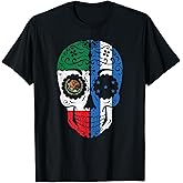 Mexican Honduran Flag Mexico Honduras Sugar Skull T-Shirt