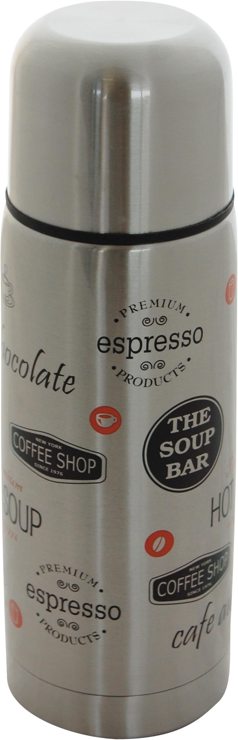 HOVAC 7.7 x 7.7 x 22.9 cm 0.5 Litre Stainless Steel Stamps "Country" Flask