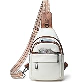 Leresas 7L Sling Bag for Women Crossbody Bag Sling Purse Fanny Packs Vegan Leather Chest Bag Trendy Handbag Travel Anti Theft