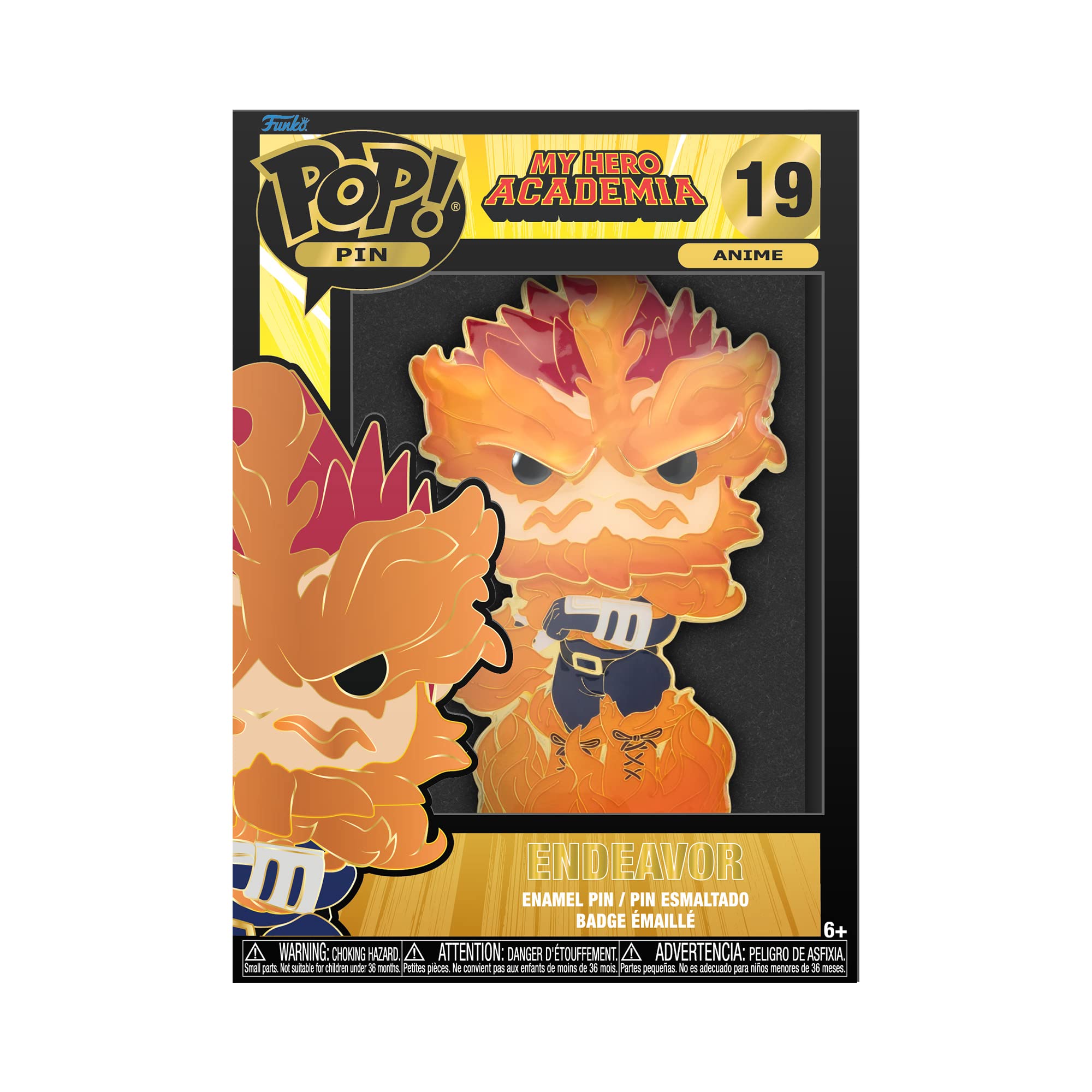 Loungefly POP! Large Enamel Pin MY HERO ACADEMIA: ENDEAVOR - Endeavor - My Hero Academia Enamel Pins - Cute Collectable Novelty Brooch - for Backpacks & Bags - Gift Idea - Official Merchandise