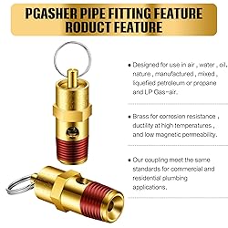 Bonuci 4 Pcs 1/4" Male NPT Safety Valve Air