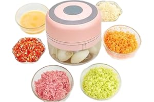 Electric Garlic Chopper, 100ml Clear USB Garlic Grinder, Detachable Easy Clean Garlic Mincer, Portable Mini Vegetable Chopper