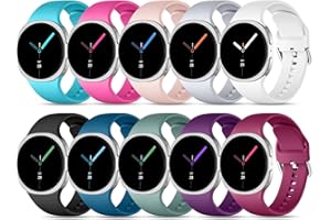 DaQin 10 Pack Bands Compatible with Samsung Galaxy Watch 8 Band 40mm 44mm/Galaxy Watch 8 Classic Band 46mm,Soft Silicone Spor