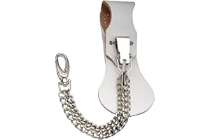 JAY-PEE USMC Officer's Sword Frog Bundle Leather Saber Holder with Chrome Metal Chain for Ceremonial Sword