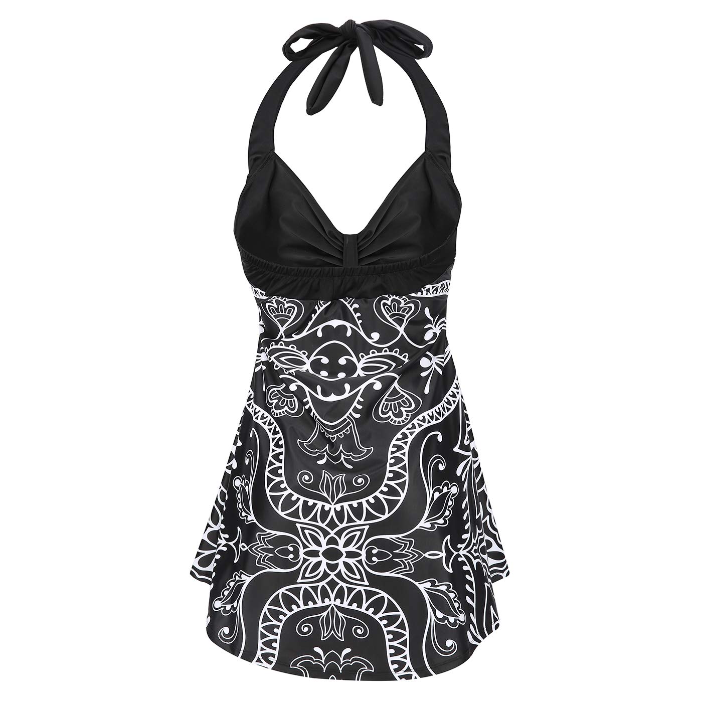 hde lemon women's one piece swimdress plus size tummy control