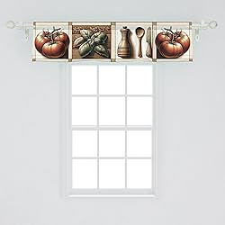 Ambesonne Farmhouse Window Valance Pack of