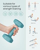 SONGMICS Set of 6 Dumbbells with Storage Stand 1/2/3 kg Pink Aqua Blue SYL612MK view 4