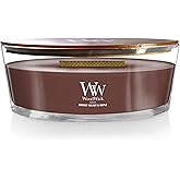 WoodWick Smoked Walnut & Maple Holiday Candle Gifts for Women and Men, 16 oz Ellipse Candle with Crackling Wick