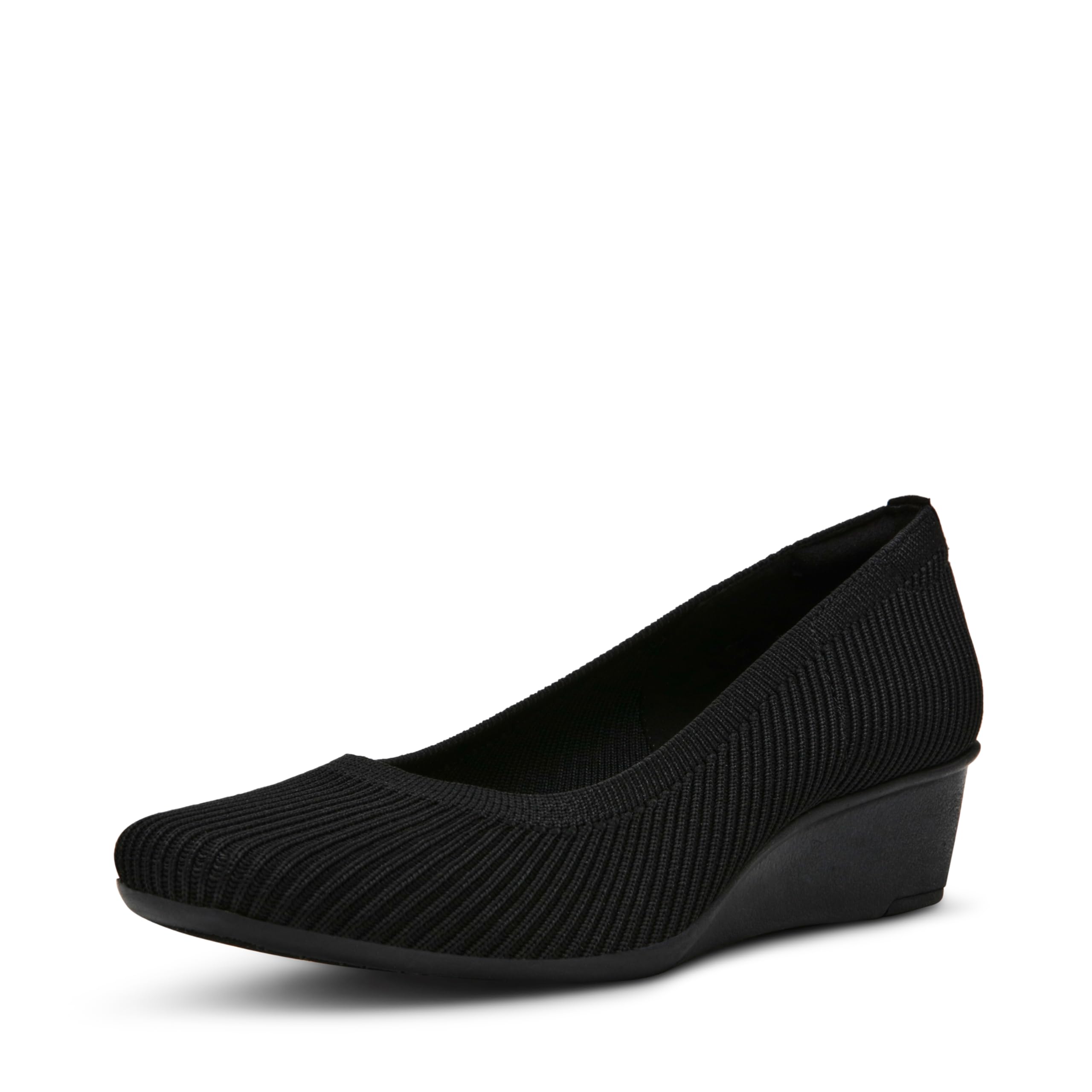 Anne Klein Women’s Wisher Pump, Black Knit, 6.5