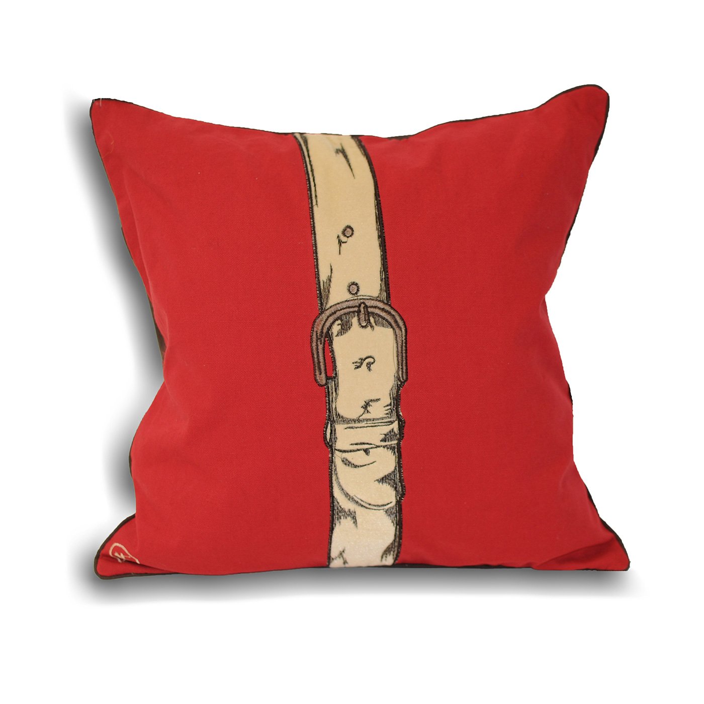 Riva Paoletti "Polo Strap" Cushion Covers, Red, 45 x 45 cm