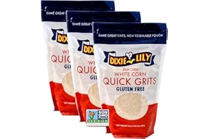 Dixie Lily White Corn Grits - Enriched With Iron, Niacin, Thiamine, Riboflavin - Classic Southern Taste - Certified Non-GMO - 3-Pack, 20oz