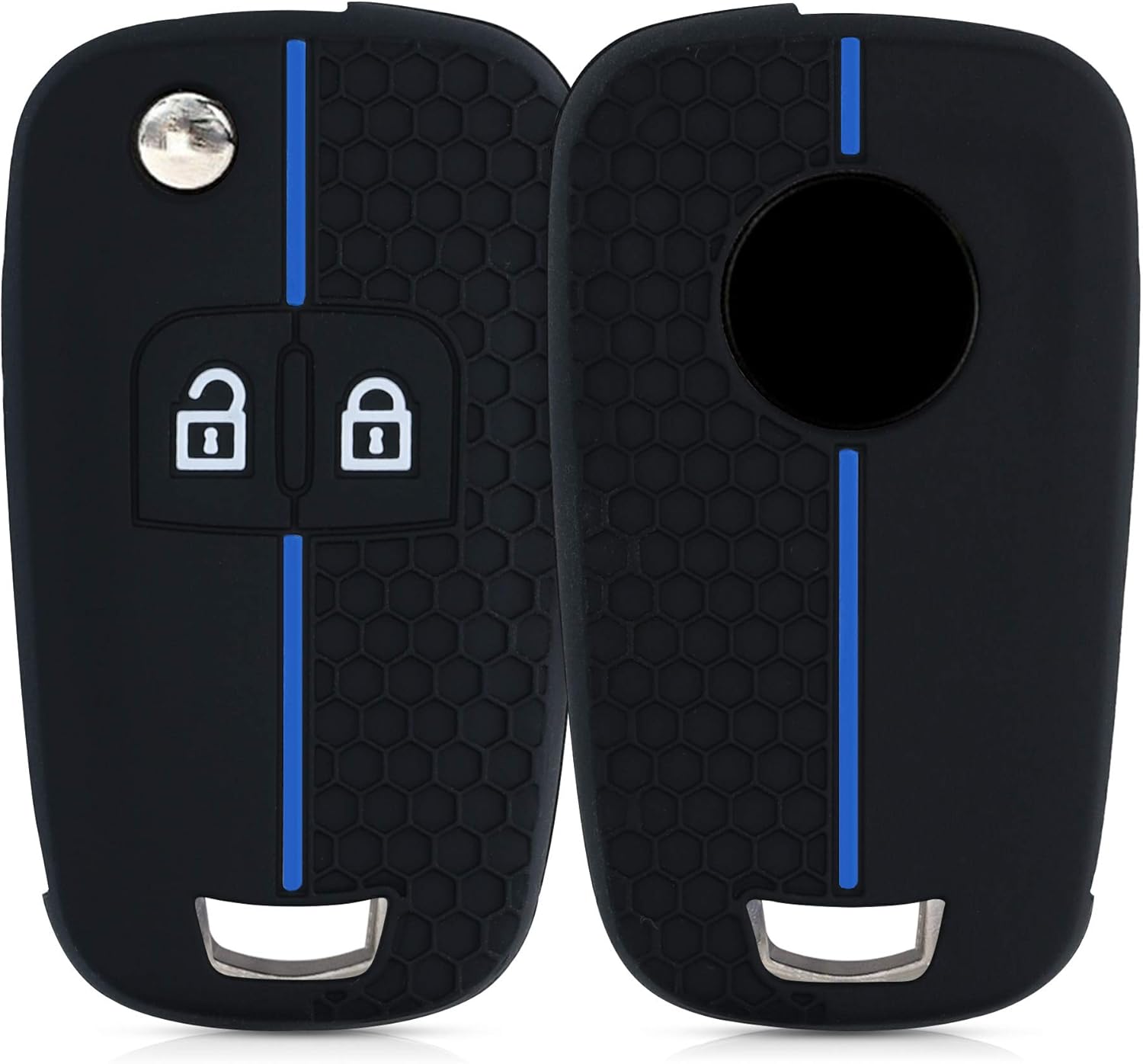 kwmobile Car Key Cover Compatible with Vauxhall (Opel) Chevrolet 2 Button Car Flip Key Key Cover