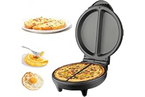 Dual-Zone Electric Omelette Maker, Omlet Maker Electric,1000W Rapid Double-Sided Egg Cooker with Non-stick Plates No Flipping