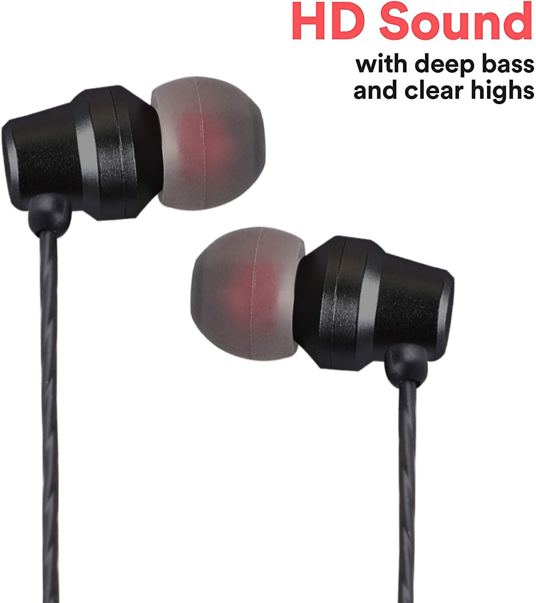 Stealkart BassHeads Earphones In-Ear Headphones for Redmi Note 6 Pro Mi Note 5 Pro Y2 Y1 A1 A2 Redmi 6A Note 7 Pro J2 J7 Prime J6 J8 M30 Vivo V9 V7 V11Pro V15 V15 Pro Poco F1 Oppo F9 Pro Headset w/Mic