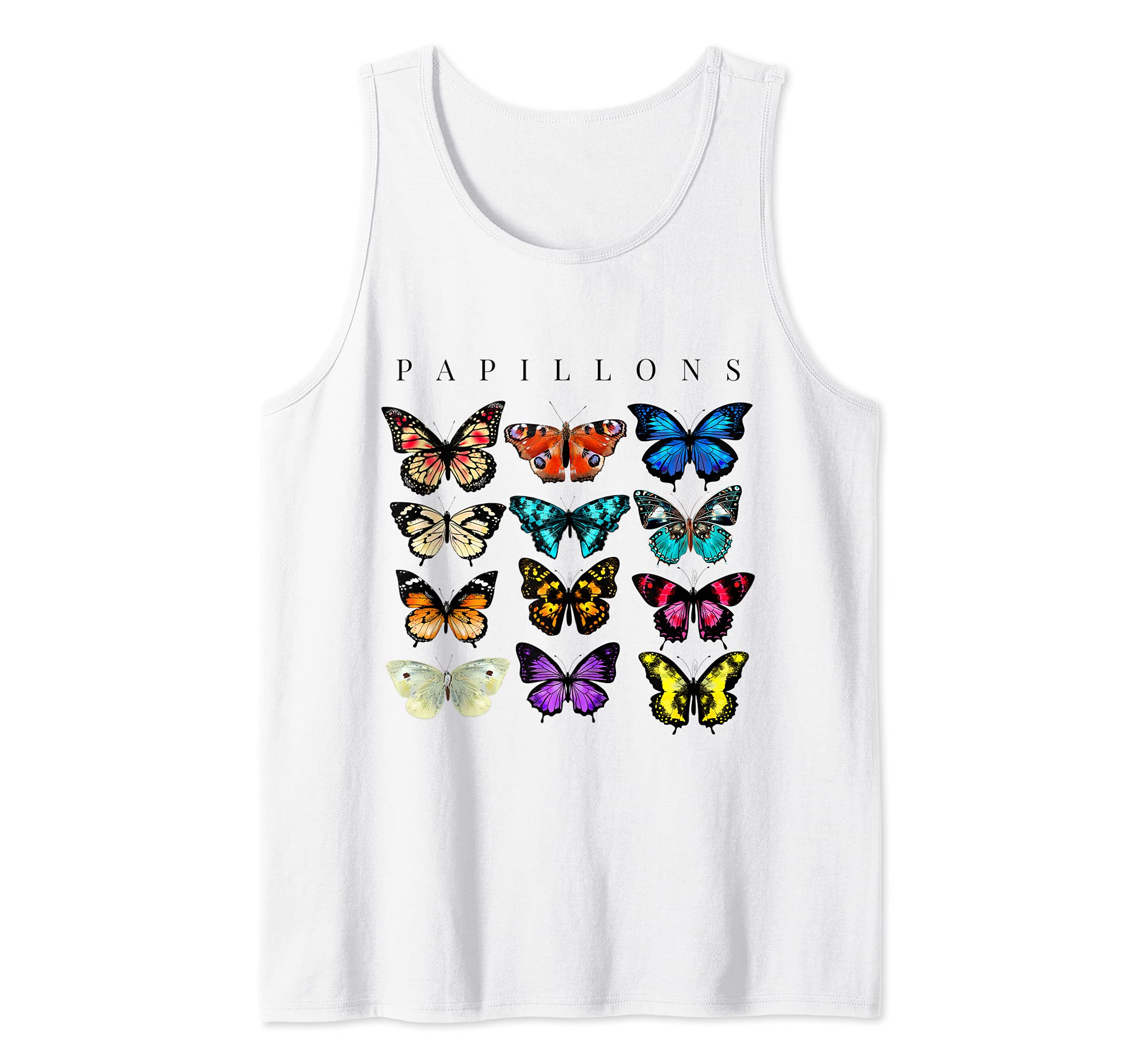 Butterfly Butterflies Botanical Boho Monarch Summer Insect Tank Top