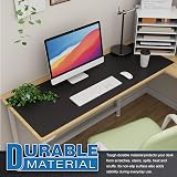 K KNODEL Large Office Leather Desk Mat 120x43cm Black Keyboard Pad view 3
