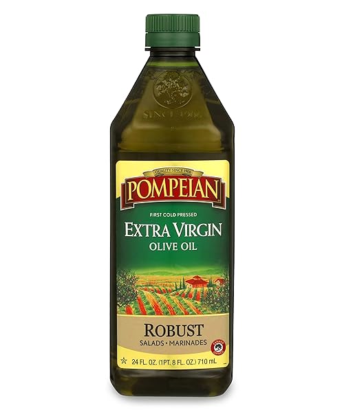 POMPEIAN ROBUST EXTRA VIRGIN OLIVE OIL, CONTAINS POLYPHENOLS, FIRST COLD PRESSED, 24 FL OZ