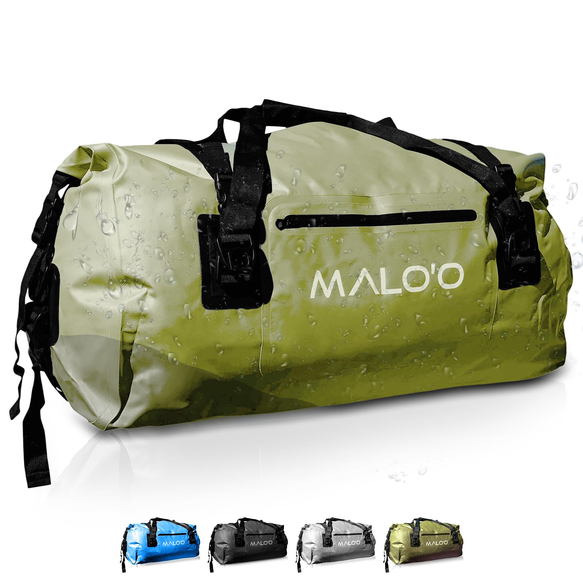 Photo 1 of Malo'o Waterproof Dry Bag Duffel 40L/60L/100L, Roll Top Duffel Keeps Gear Dry for Kayaking, Rafting, Boating, Swimming, Camping, Hiking, Beach, Fishing - Internal & External Pockets and Molle Loops