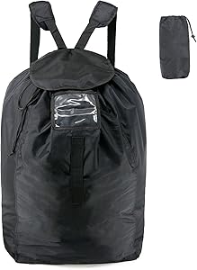 BeeGreen Laundry Backpack with Drawstring Storage Pouch Shoulder Straps Heavy Duty Laundry Bag XLarge Polyester with Handle Portable to Hold More Loads of Laundry for Men Women Black