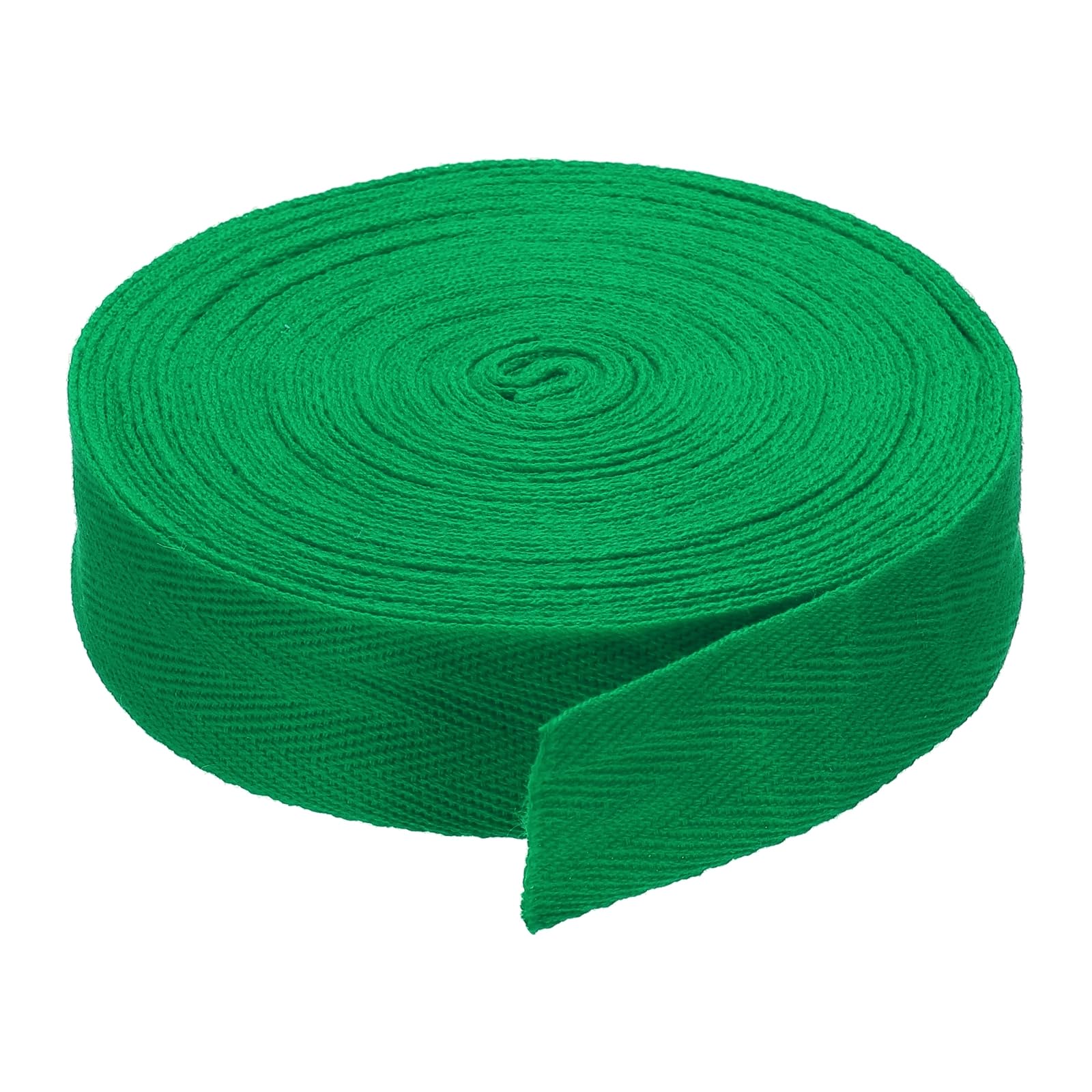 DMiotech 1.2"(3cm) 10 Yards Cotton Twill Tape Cotton Ribbons Bias Binding Tape Herringbone Tape Ribbons Green for DIY Crafts Making, Clothes, Knit