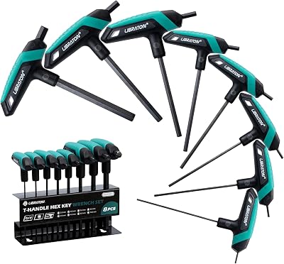 LIBRATON T-Handle Allen Wrench Set 2.0-10mm 8pcs with Rack