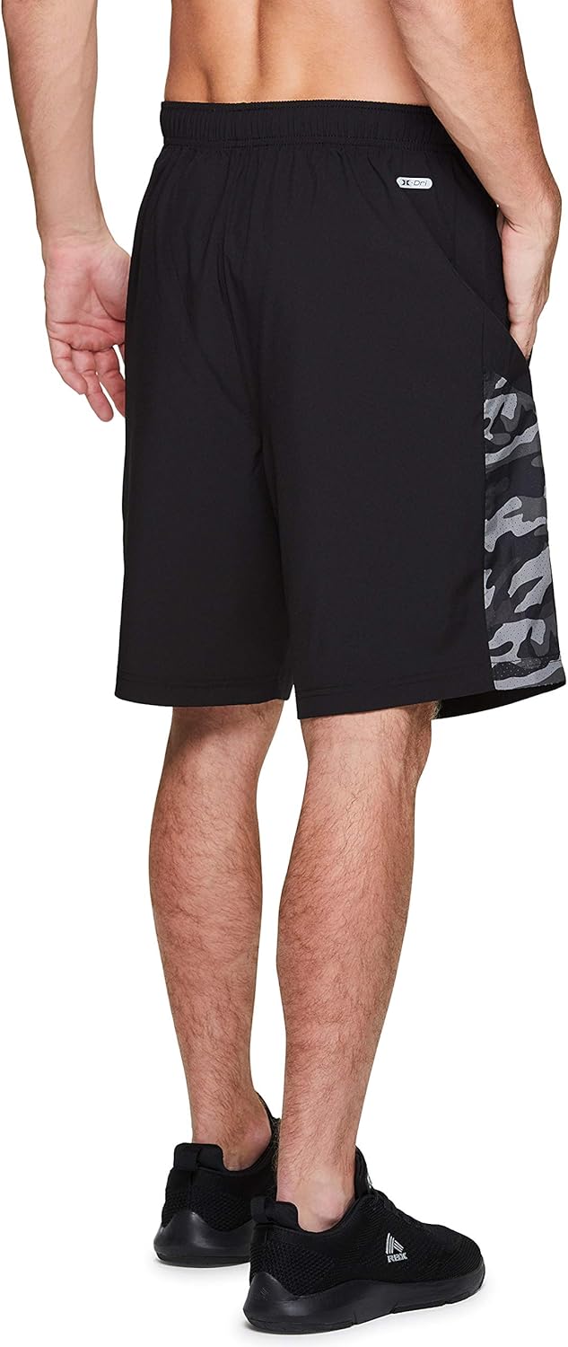 RBX Active Men's 9-Inch Inseam Stretch Woven Athletic Basketball Gym Shorts with Pockets at  Men’s Clothing store