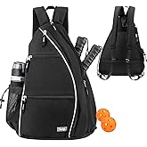 Sucipi Pickleball Bag - Men's & Women's Pickleball Backpack, Adjustable Sling Bag w/Fence Hook/Large Capacity/Safety Pocket