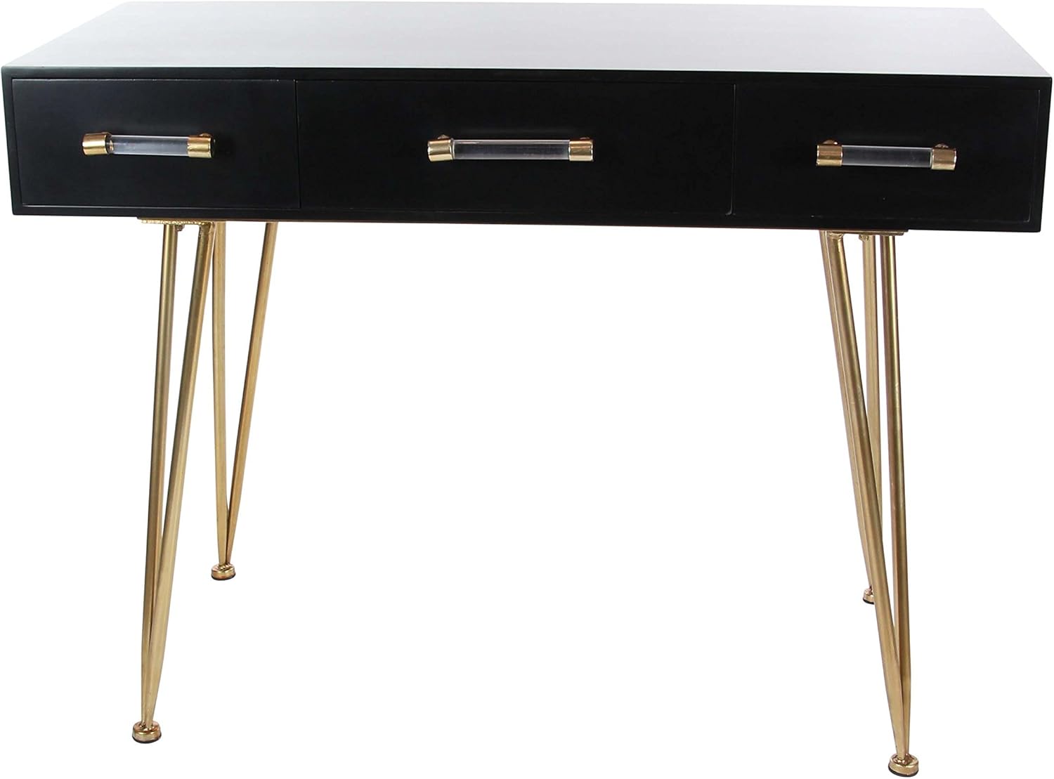 Amazon Com Deco 79 Wood And Metal Table 42 X 31 Black Gold