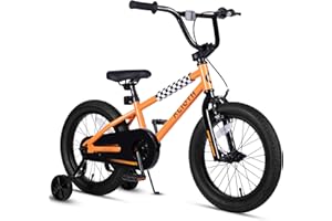 vollsch BMX Style Kids Bike for 2-8 Years Old Boys Girls Toddlers 12 14 16 Inches Bicycle with Training Wheels Coaster Brake, Multiple Color
