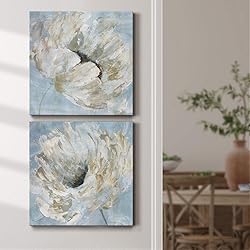 Renditions Gallery White Flower Wall Art, Premium