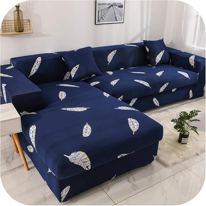 Dark Blue Sofa Covers for Pets Elastic Sofa Cover for Living Room
