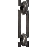 RCH Hardware Decorative Oil Bronzed Black Solid Brass Chain for Hanging, Lighting - Rectangular Square Edge and Unwelded Links (1 Foot)