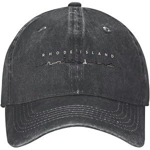 Tuokrisa Minimalist 50 States Washed Cotton Baseball Cap for Men Women Adjustable