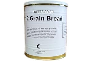 SAFECASTLE Freeze Dried 12-Grain Bread Can | Jarred and Packed Emergency Food Supply | Hunting, Survival, Camping, Backpacking Long Term Food Storage 25+ years shelf life | Easy Prep Survival Food 10 Size Cans (12-Grain Bread)