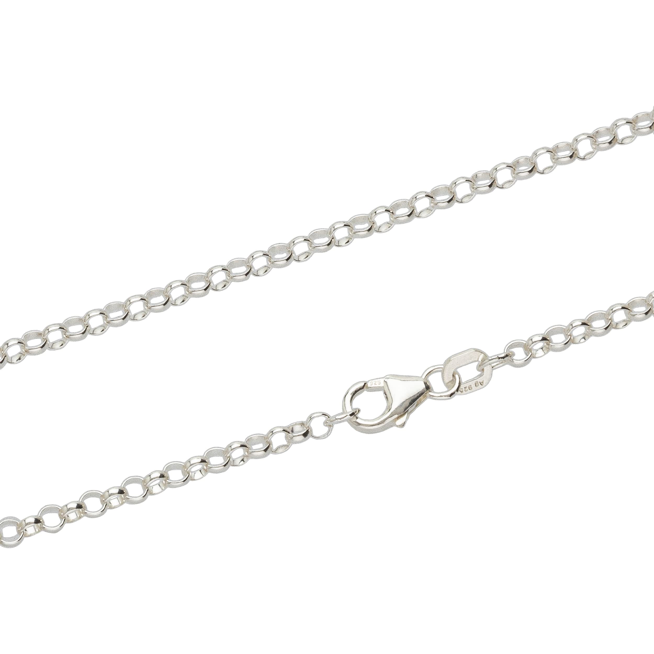 NKlaus 25cm ladies anklet 925 Sterling Silver width: 2,5mm pea chain charm lobster clasp 1733